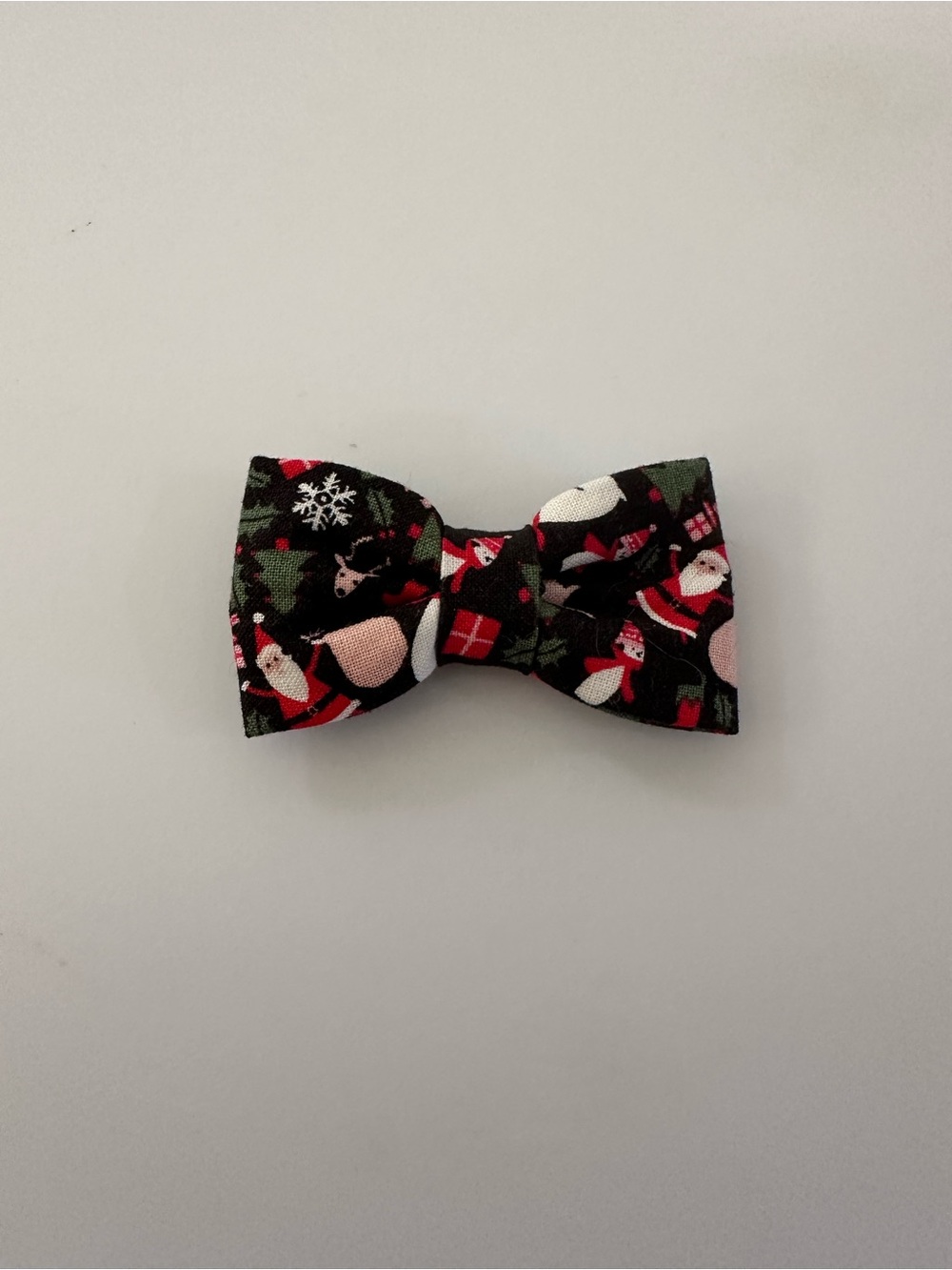 Christmas Santa Clip on Bow tie